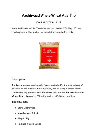 aashirvaad whole wheat atta