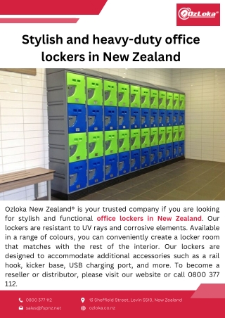 Stylish and heavy-duty office lockers in New Zealand