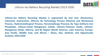 Lithium-Ion Battery Recycling Market Growth Drivers and Overview 2023-2030