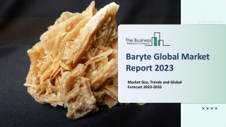 Baryte Market Report 2023 : By Type, Drivers, Top Companies And Forecast 2032