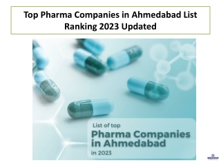 Top Pharma Companies in Ahmedabad List Ranking 2023 Updated