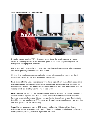 Erp Software in Dubai