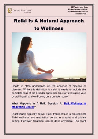Reiki Is A Natural Approach to Wellness