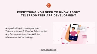 Everything you need to know about developing Teleprompter Apps