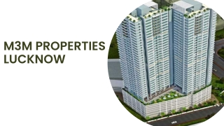 M3M Lucknow - The Luxury That Becomes a Necessity