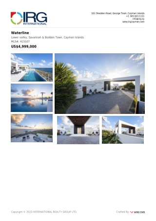 Waterline - MLS#415507 - IRG Cayman