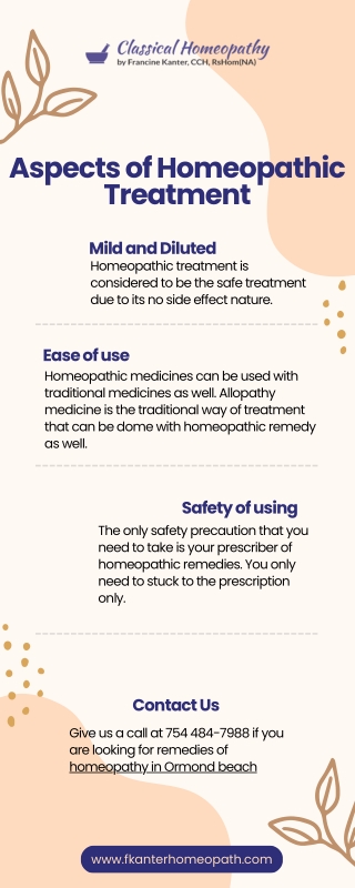 Aspects of Homeopathic Treatment