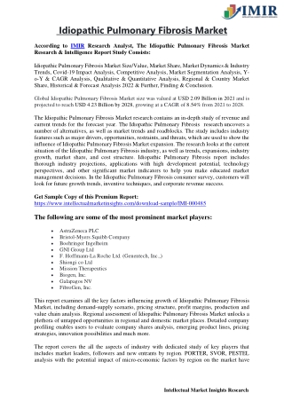 Idiopathic Pulmonary Fibrosis Market
