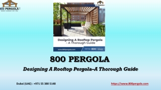 Designing A Rooftop Pergola–A Thorough Guide