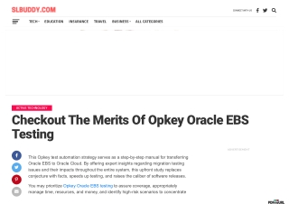 Checkout The Merits Of Opkey Oracle EBS Testing