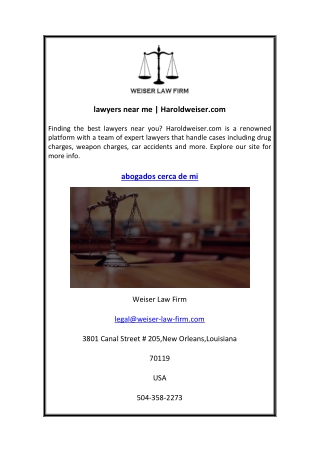 lawyers near me Haroldweiser.com