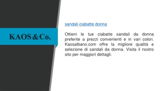 Sandali Ciabatte Donna   Kaosalbano.com