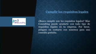 Cumplir los requisitos legales Maoconsulting.es