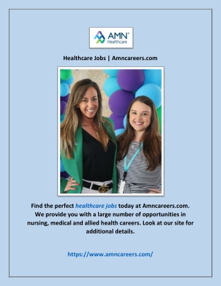 Healthcare Jobs | Amncareers.com