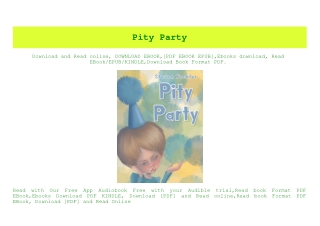 (READ-PDF!) Pity Party (E.B.O.O.K. DOWNLOAD^