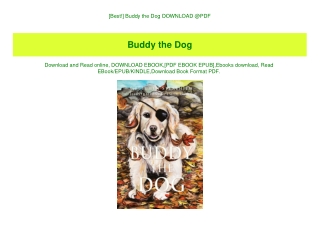 [Best!] Buddy the Dog DOWNLOAD @PDF