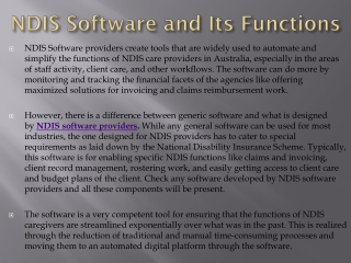 NDIS Software Providers