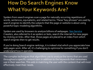 How Do Search Engines Know What Your Keywords Are