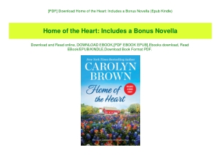 [PDF] Download Home of the Heart Includes a Bonus Novella (Epub Kindle)