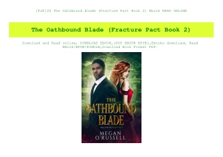 [Pdf]$$ The Oathbound Blade (Fracture Pact Book 2) Ebook READ ONLINE