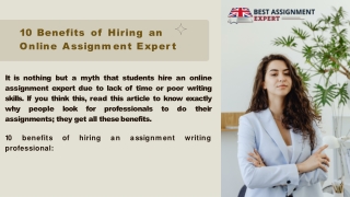 10 Benefits of Hiring an Online Assignment Expert