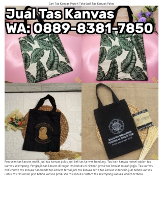 O88ᑫ_8З81_ᜪ85O (WA) Tas Kanvas Traveling Tas Kanvas Jakarta