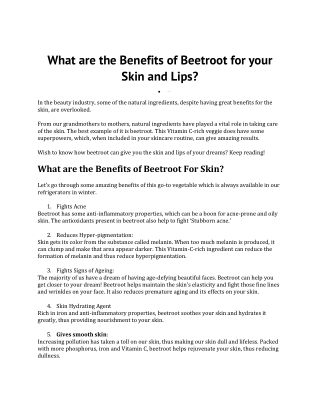BEETROOT LIP BALM Blog