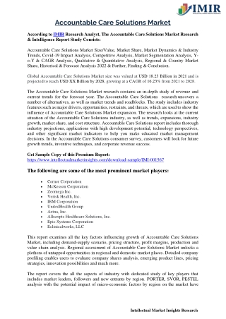 Accountable Care Solutions Market