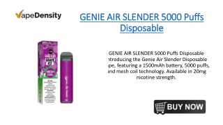 GENIE AIR SLENDER 5000 Puffs Disposable