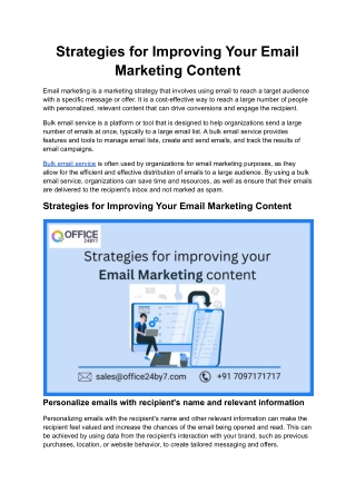 Strategies for Improving Your Email Marketing Content