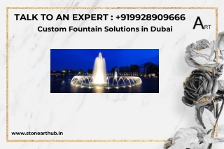 Custom Fountain Solutions in Dubai