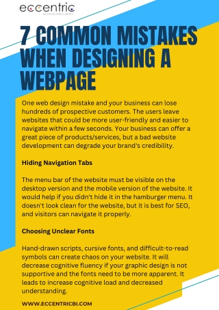 7 Common Mistakes When Designing a Webpage