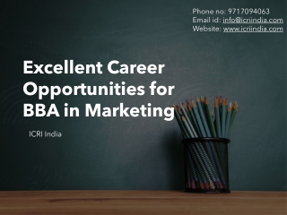 Excellent Career Opportunities for BBA in Marketing