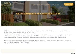 New Home Developments in Christchurch | Property Developer in Christchurch