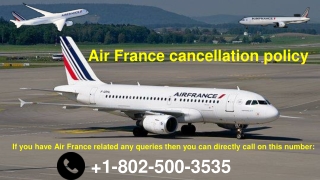 Air France Flight Cancellation Policy