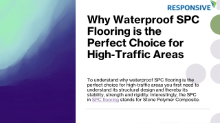 Why Waterproof SPC Flooring is the Perfect Choice for High-Traffic Areas