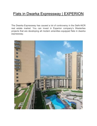 Flats in Dwarka Expressway  | EXPERION