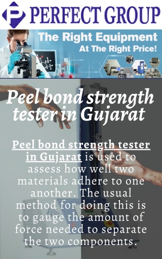 Peel bond strength tester in Gujarat | Perfectgroupindia