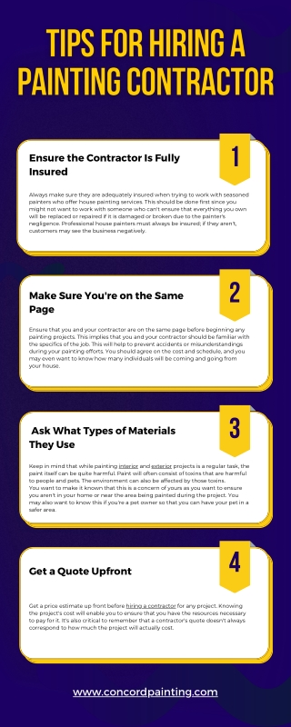 TIPS FOR HIRING A PAINTING CONTRACTOR