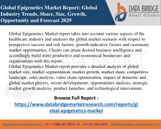 Epigenetics Market-Healthcare