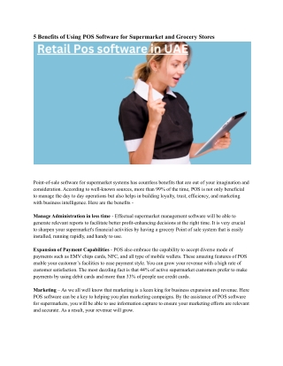 Retail Pos software in UAE