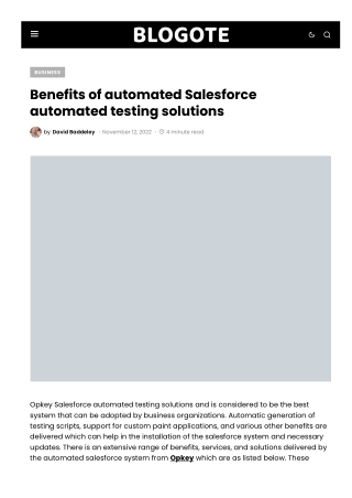 Benefits of automated Salesforce automated testing solutions