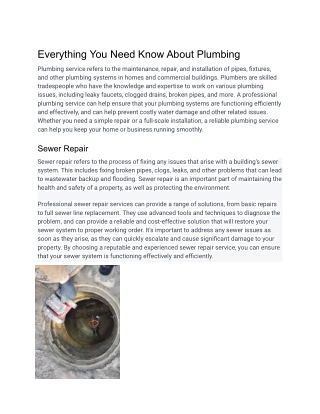 Everything You Need Know About Plumbing  Fair Plumber in Elmhurst