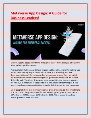 Metaverse App Design A Guide for Business Leaders