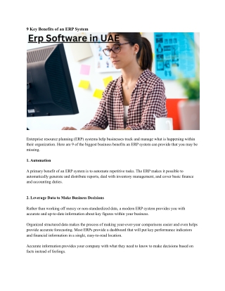 Erp Software in UAE