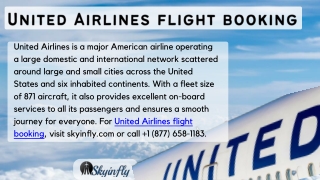 United Airlines Flight Booking