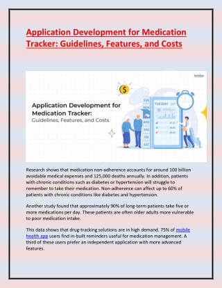 Application Development for Medication Tracker