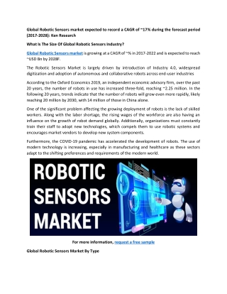 Global Robotic Sensors Demand - Ken Research