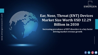 Ear, Nose, Throat (ENT) Devices Market Factors, Trends, Analysis & Forecast, 203