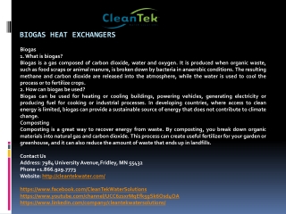 Biogas Heat Exchangers